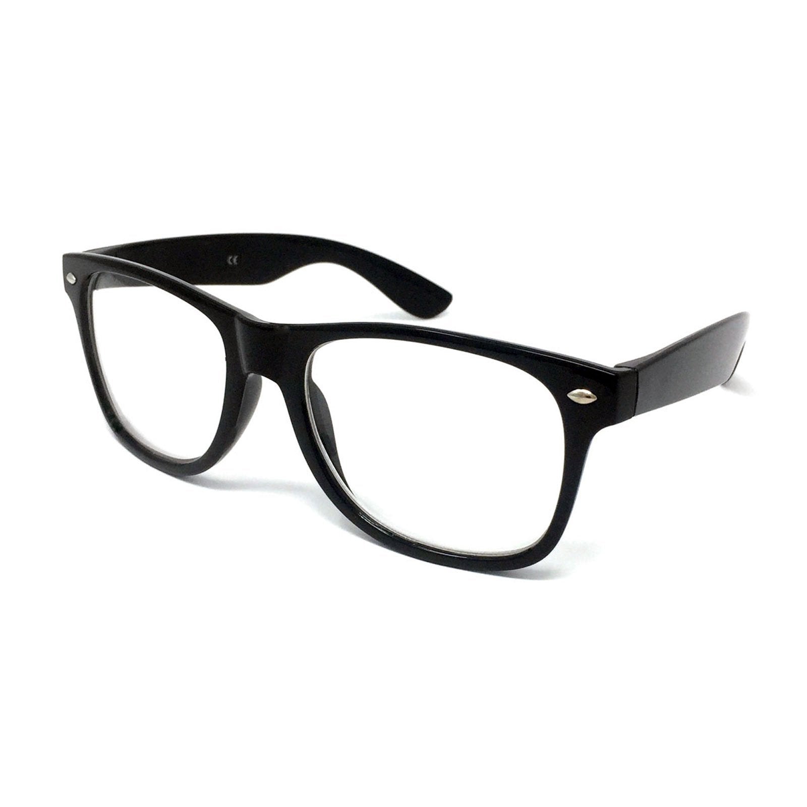 Wholesale Kids Classic Clear Lens Glasses - Black Frame