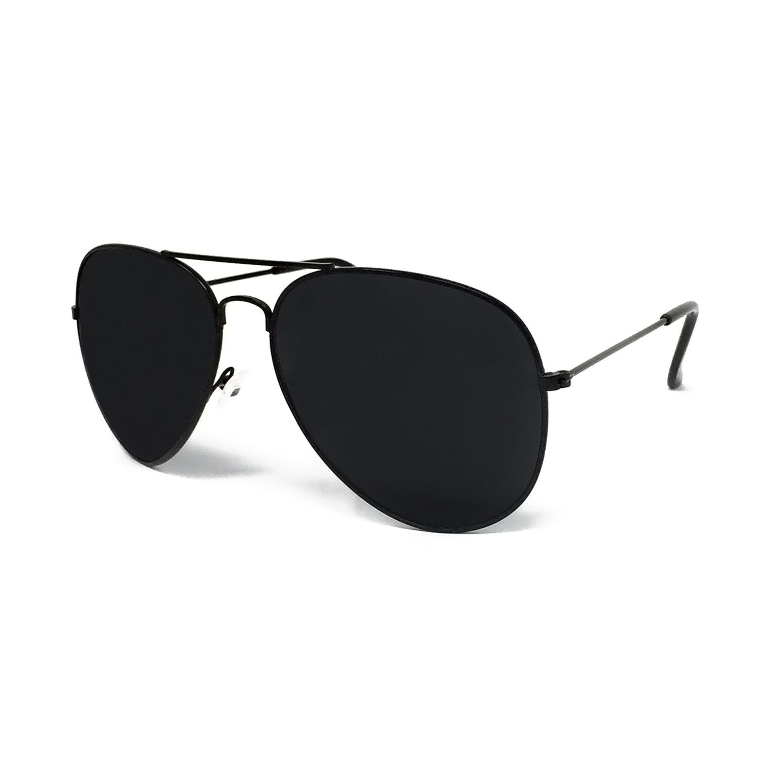 Wholesale Metal Frame Classic Sunglasses - Black Frame, Black Lens