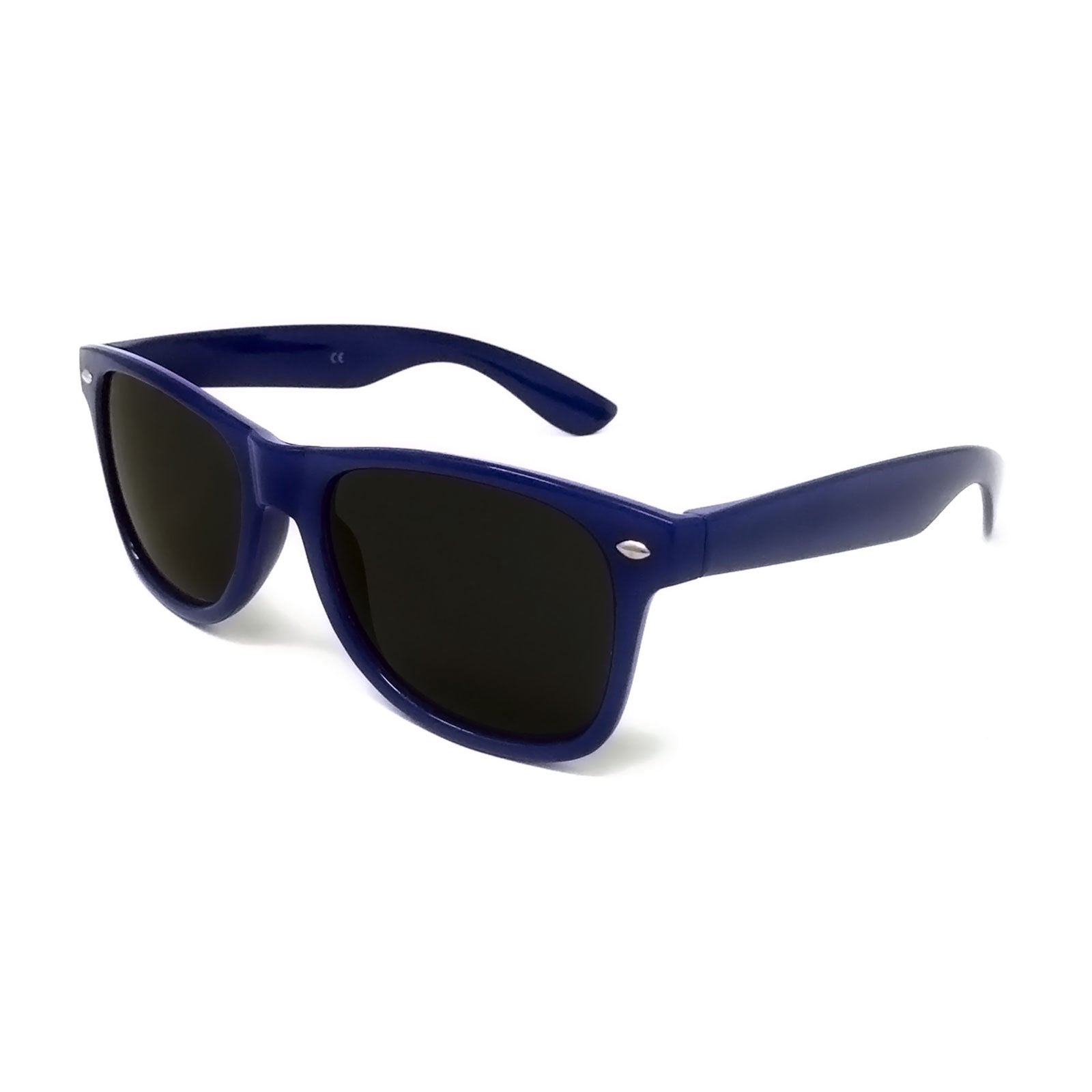 Wholesale Kids Classic Sunglasses - Dark Blue Frame, Black Lens