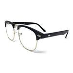 Wholesale Kids 1950s Half Rim Clear Lens Glasses - Matte Black Frame