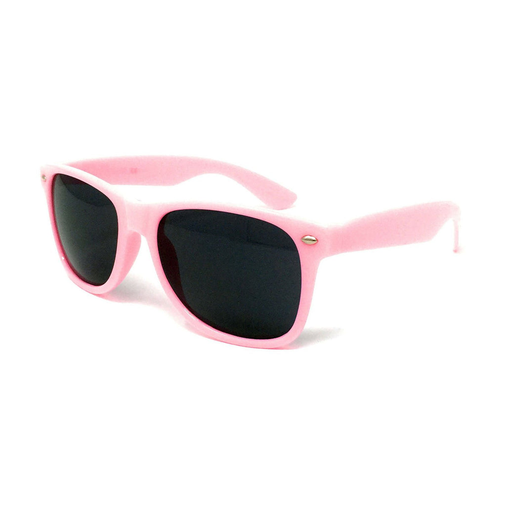 Wholesale Classic Sunglasses - Light Pink Frame, Black Lens