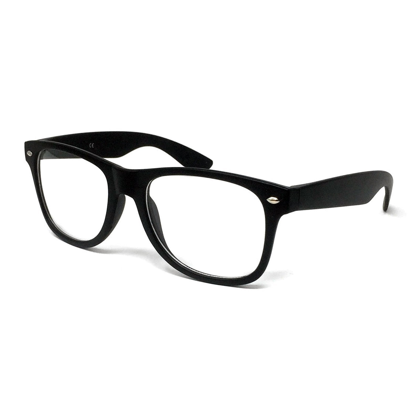 Kids Matte Black Wholesale Classic Clear Lens Glasses Bulk