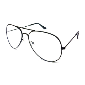 Wholesale Metal Frame Classic Clear Lens Glasses - Black Frame