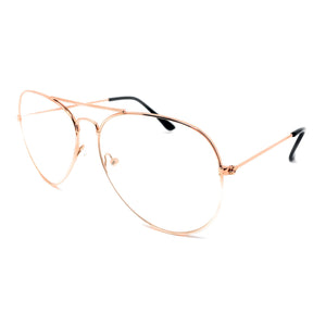 Wholesale Metal Frame Classic Clear Lens Glasses - Rose Gold Frame