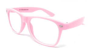 Wholesale Classic Clear Lens Glasses - Light Pink Frame