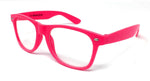 Wholesale Classic Clear Lens Glasses - Hot Pink Frame