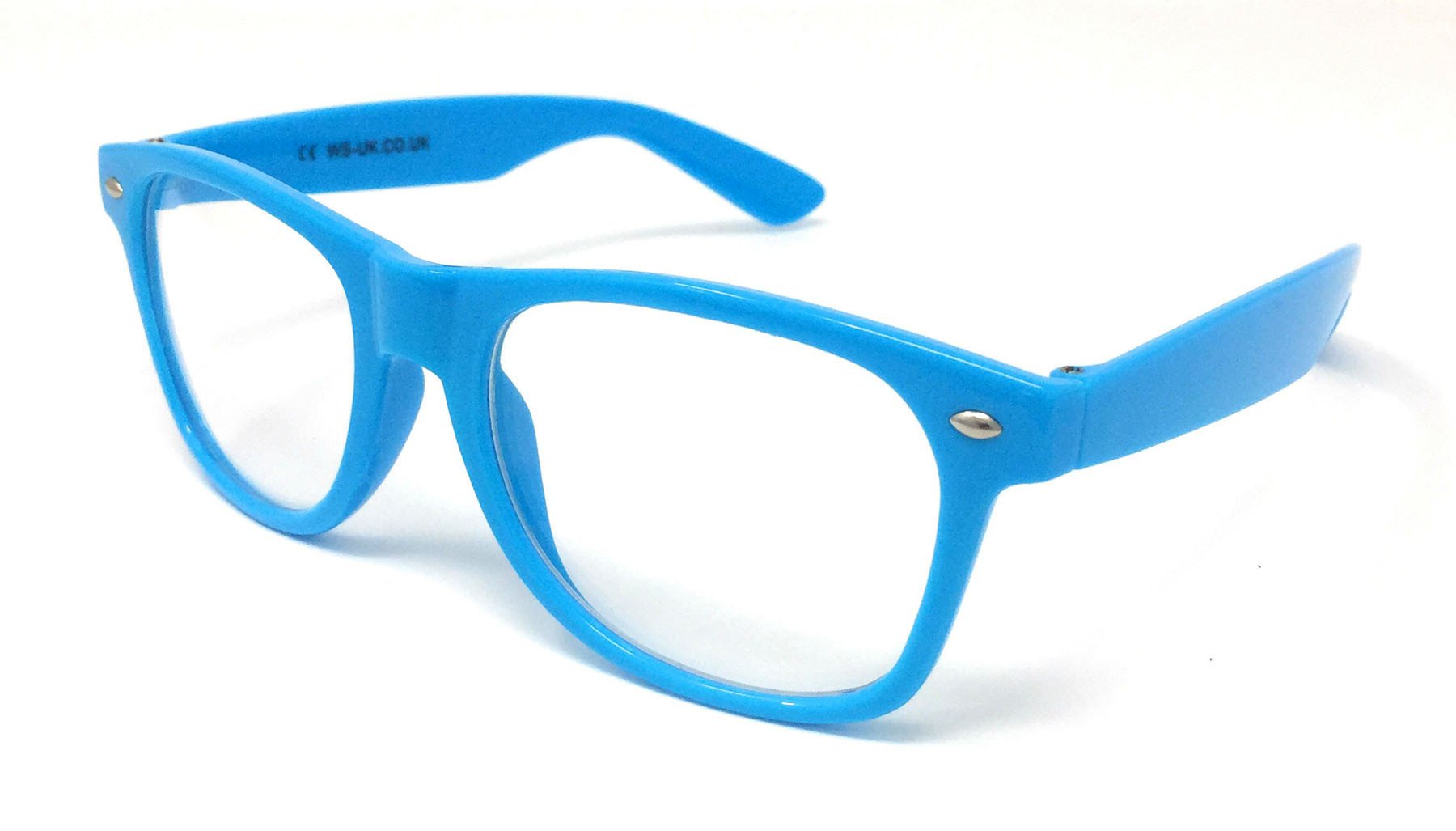 Wholesale Classic Clear Lens Glasses - Sky Blue Frame