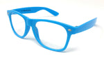 Wholesale Classic Clear Lens Glasses - Sky Blue Frame