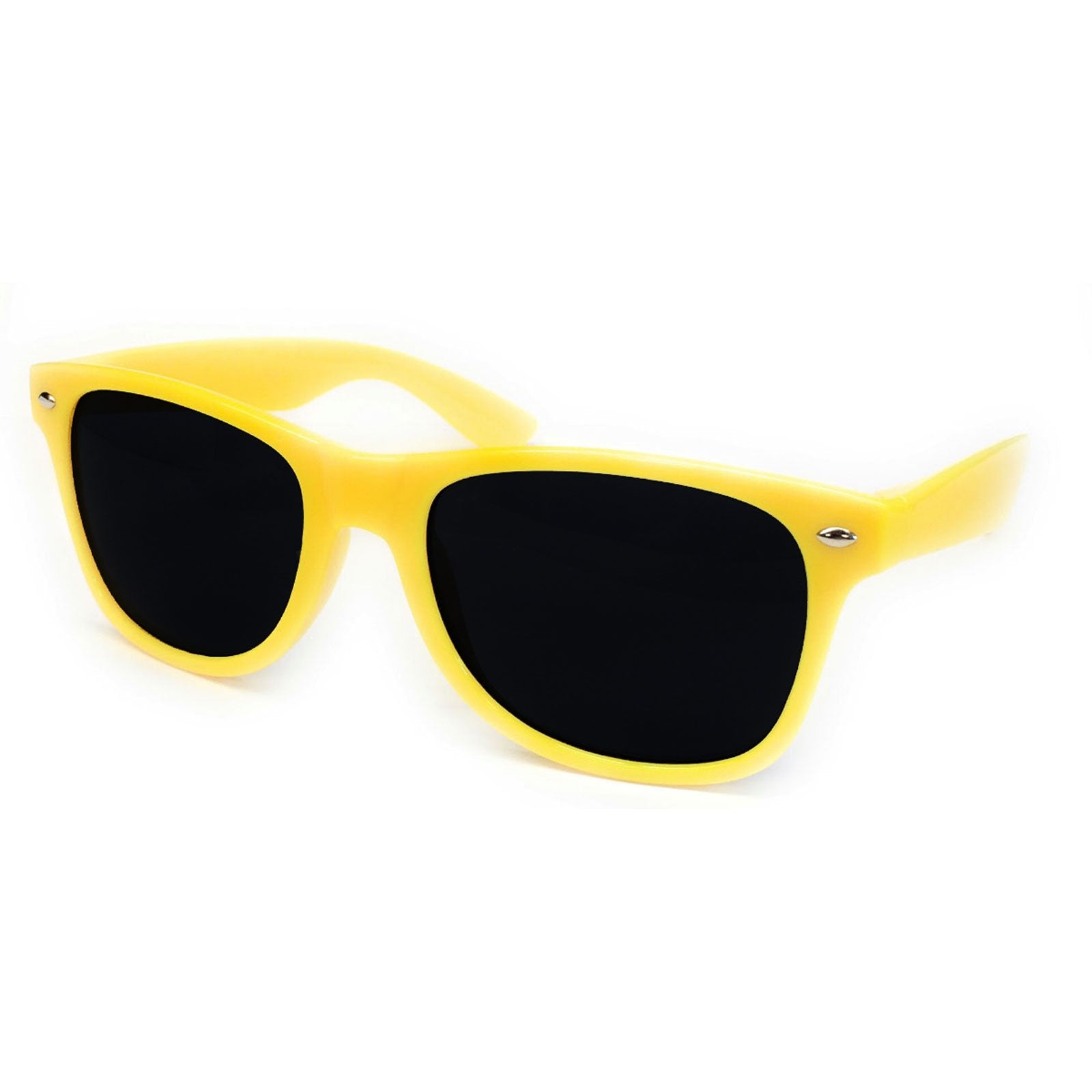 Wholesale Kids Classic Sunglasses - Yellow Frame, Black Lens